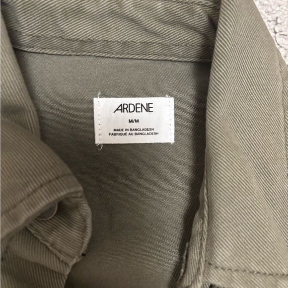 AEO Olive Green Button-Up Jacket - Picture 2 of 2